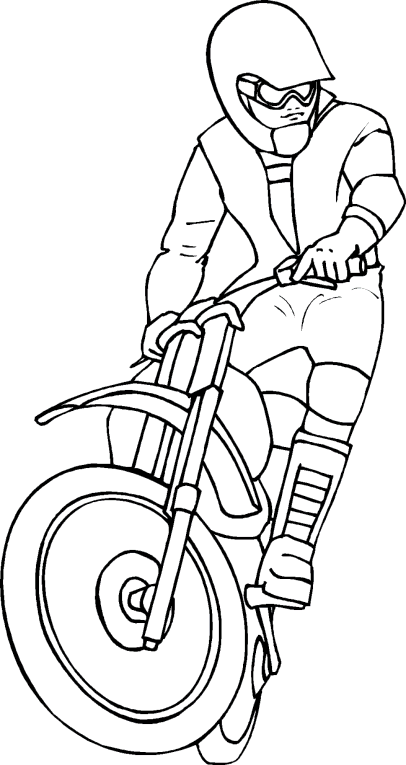 Desenhos para colorir de desenho de uma motocross para colorir  