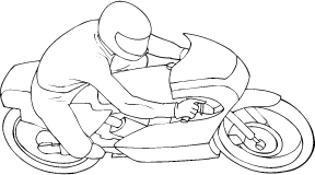Desenho de Motocross para Colorir - Colorir.com
