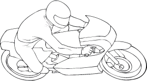 Desenhos para colorir de desenho de uma motocross para colorir  