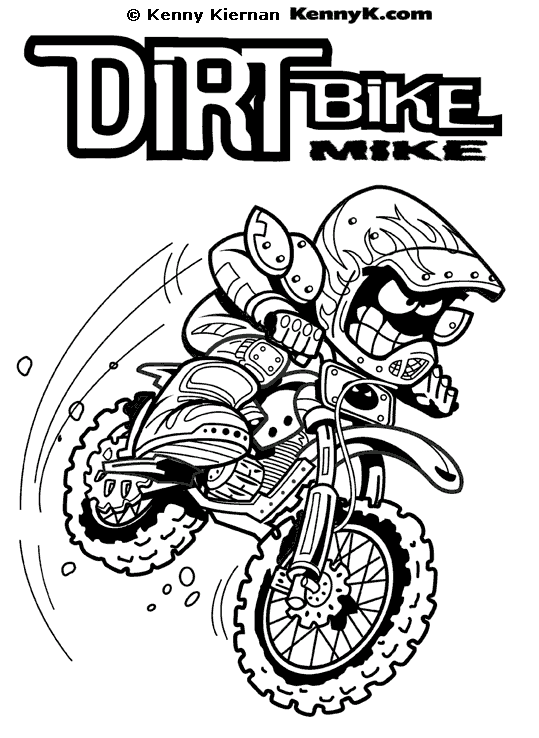 Desenhos de Motocross Para Crianças para Colorir e Imprimir 