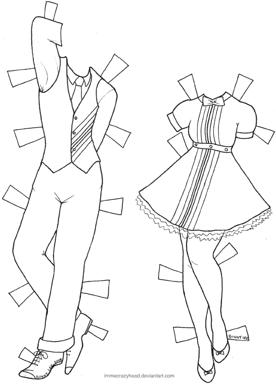 Bonecas de Papel Paul Nancy 2