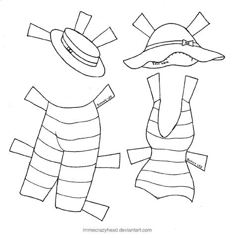 Bonecas de Papel Paul Nancy 3