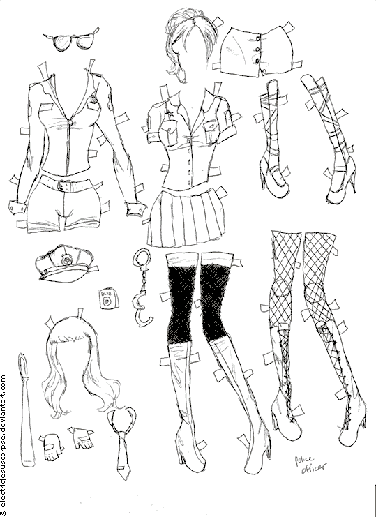 Bonecas de Papel Poser 1