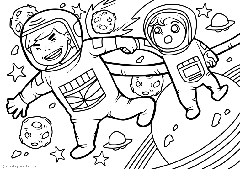 Desenhos de Astronautas para Colorir